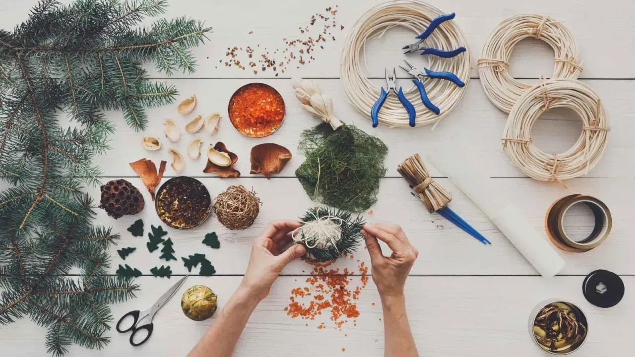 Homemade Ornaments and Garlands