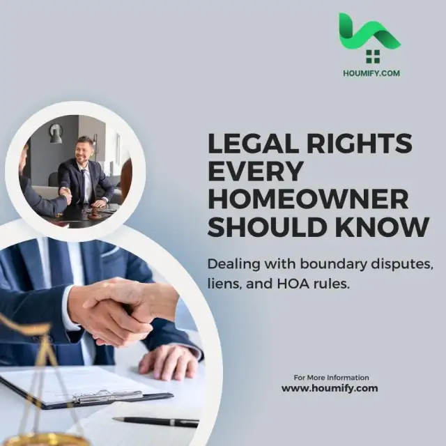 Legal Rights Every Homeowner Should Know: Dealing with boundary disputes, liens, and HOA rules.