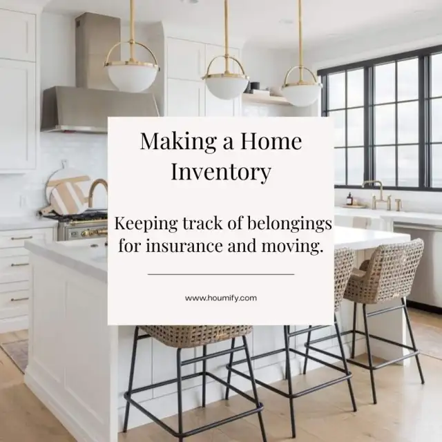 Making a Home Inventory: Keeping track of belongings for insurance and moving.